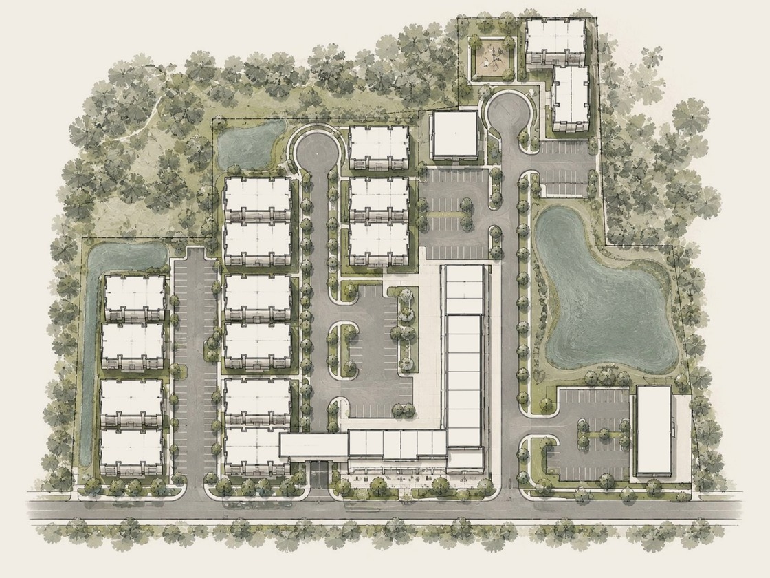 Conceptual site plan drawing